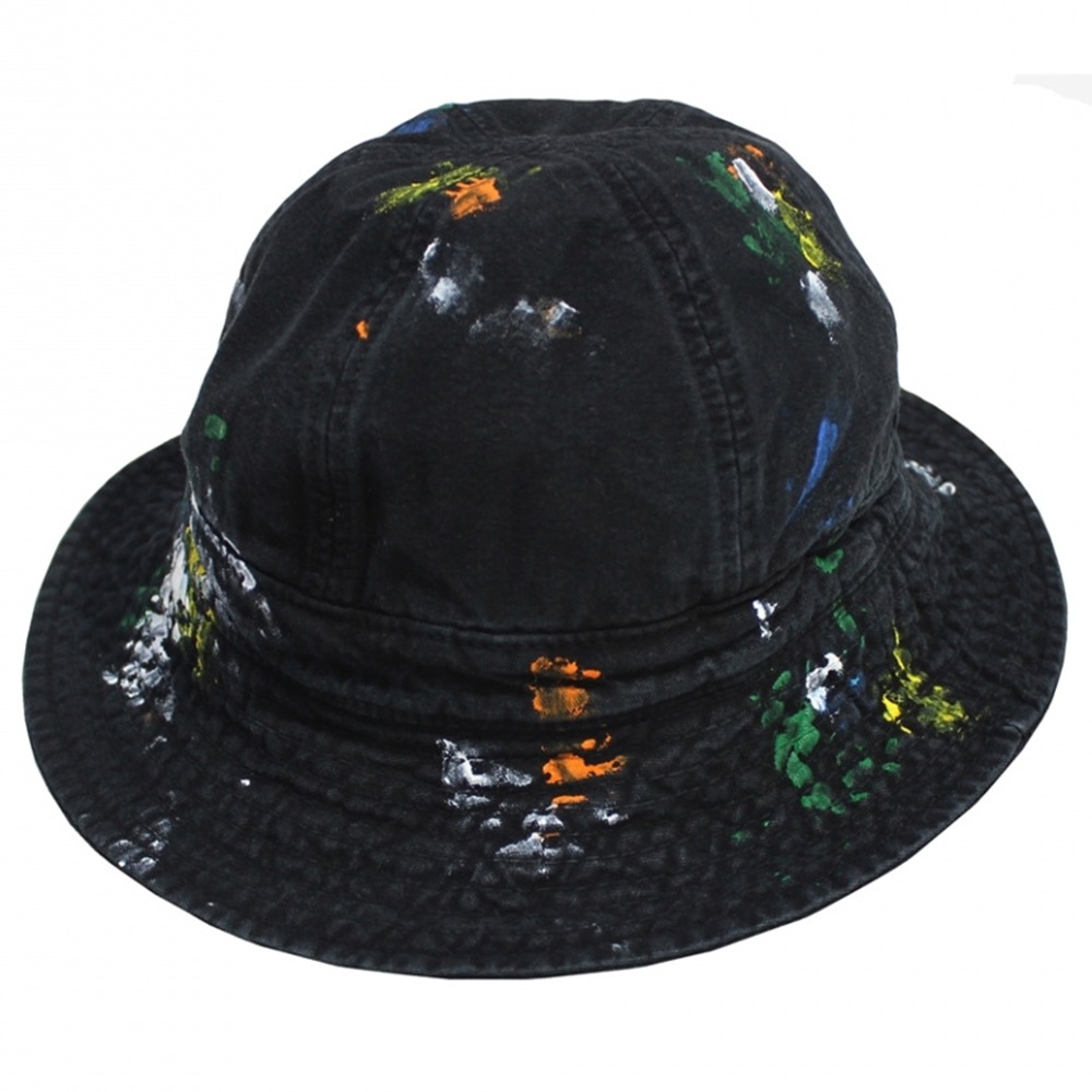 [런디에스] damage painting bucket hat (black)