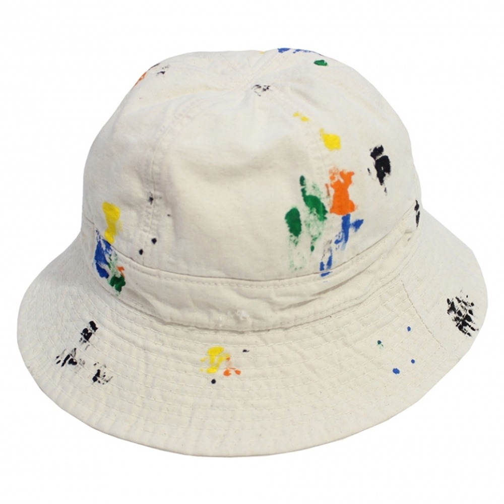 [런디에스] damage painting bucket hat (ivory)