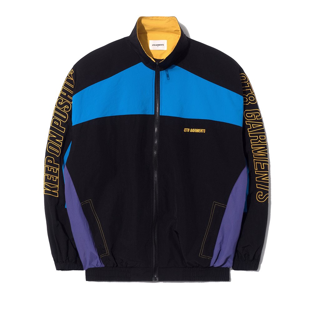 [큐티에잇] WA Retro Track Jacket (Black/Purple/Blue)