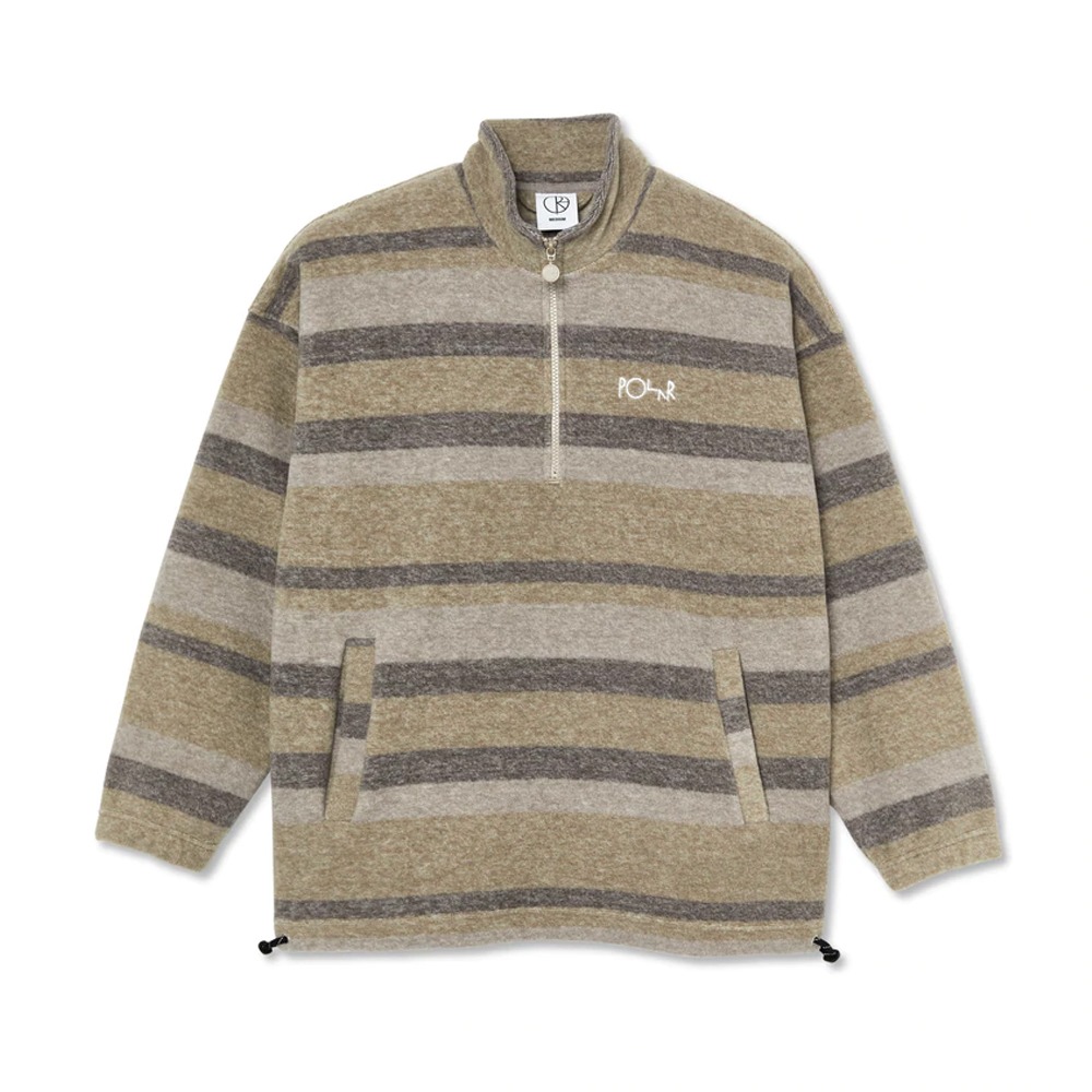 [폴라스케이트] Multistripe Fleece Pullover - Light Brown