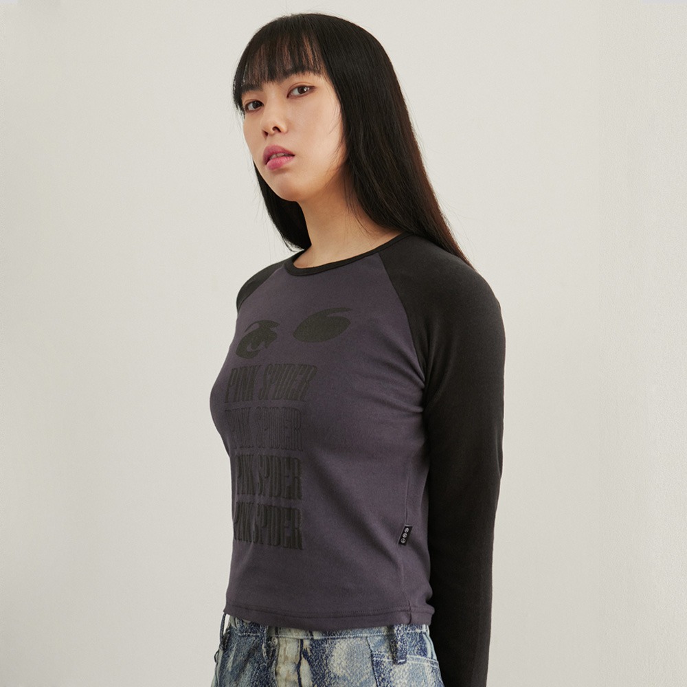 [킹아카이브]PINK SPIDER Raglan T-Shirt-Gray-WOMEN&#039;S