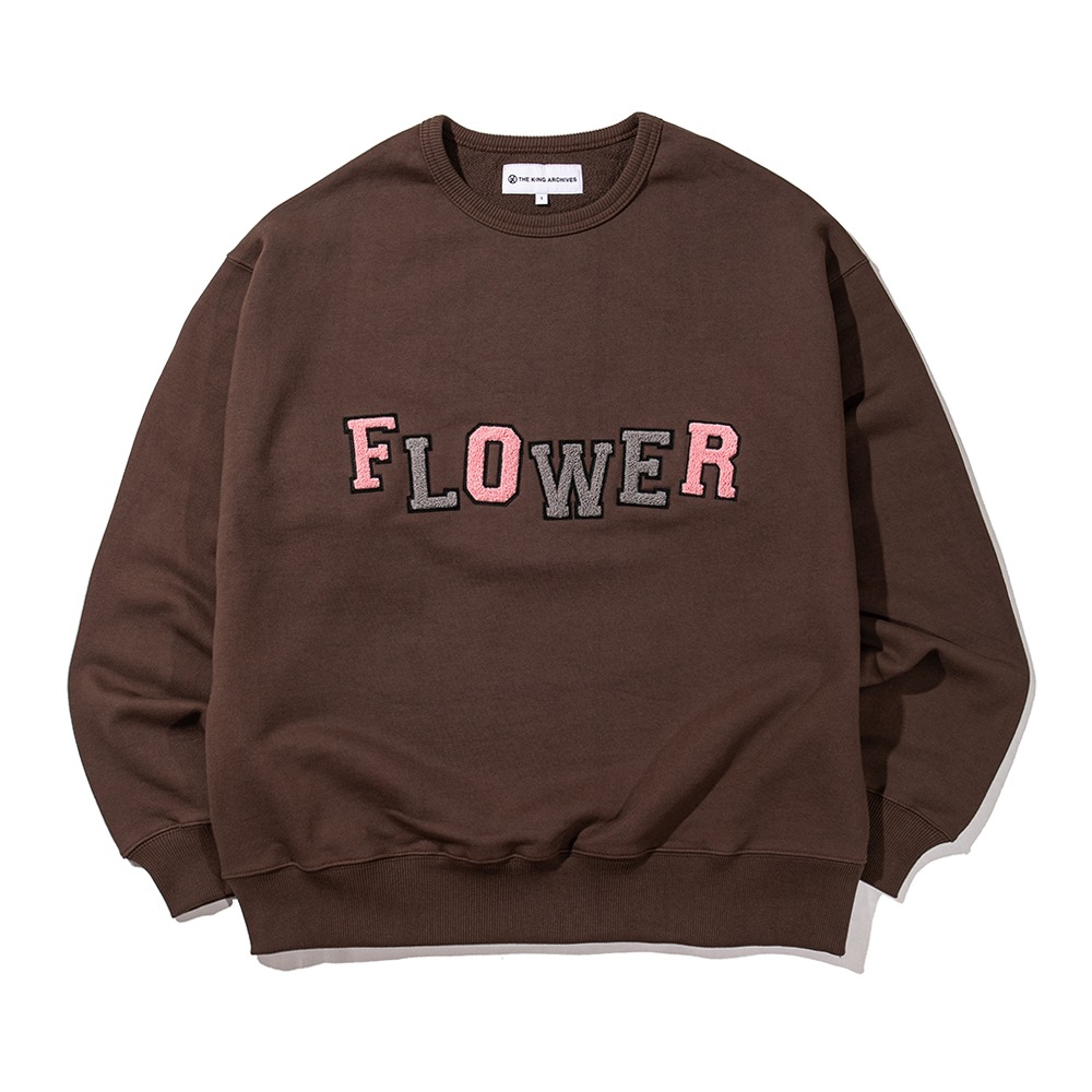 [킹아카이브]Flower Sweatshirt -Brown