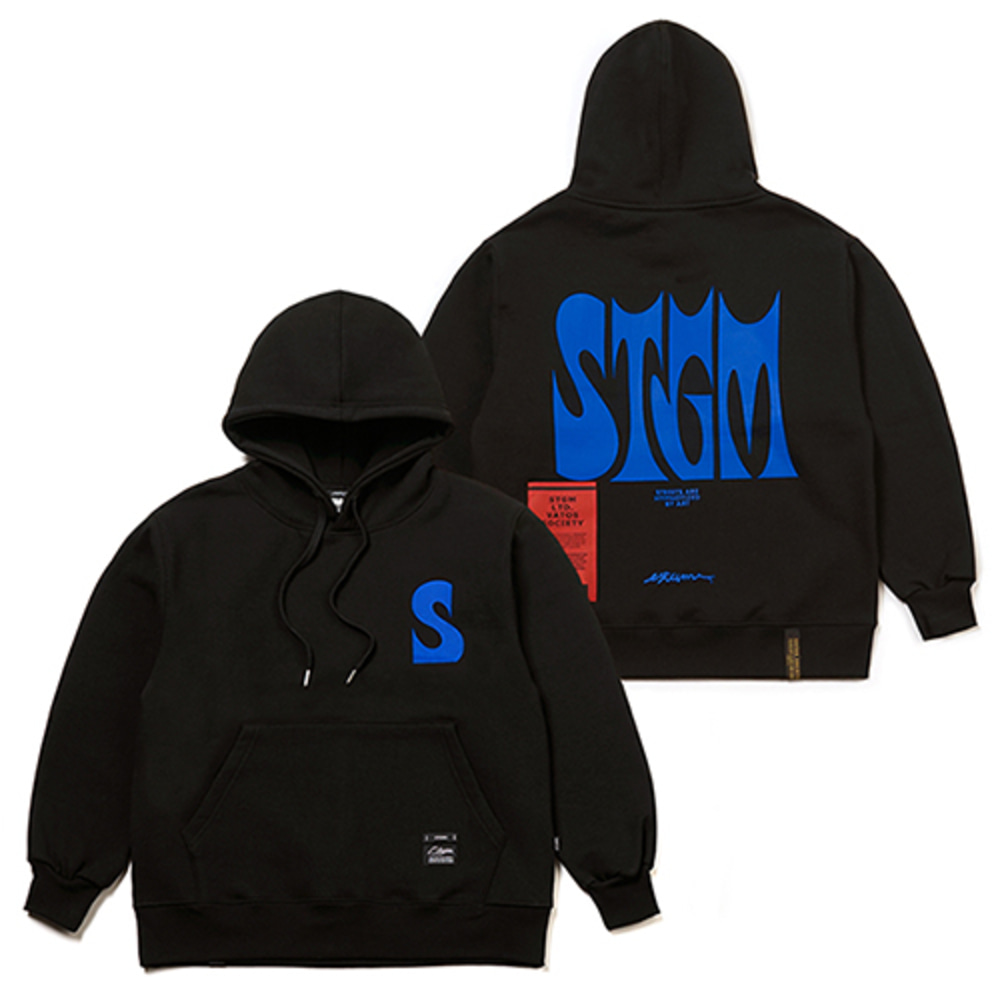 [스티그마]STIGMA 22 LETTER HORN HEAVY SWEAT HOODIE - BLACK
