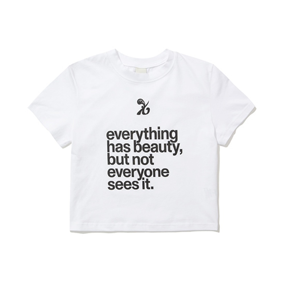 [크루치]  BEAUTY symbol Crop T-Shirt (WHITE)